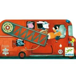 Discount Puzzle silhouettes Le camion de pompier (16 pièces) Puzzle