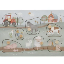 Outlet Puzzle sonore en bois Little Farm Puzzle
