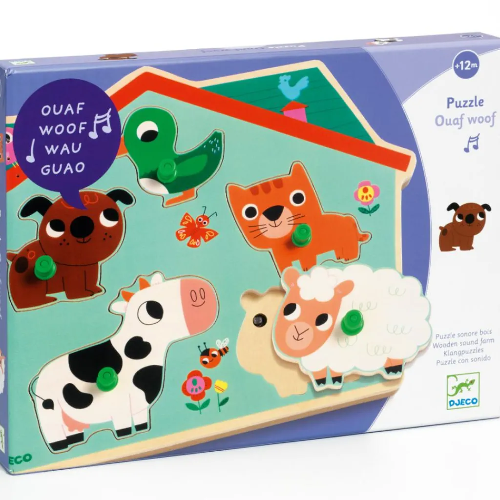 Discount Puzzle sonore Ouaf Woof (5 pièces) Puzzle