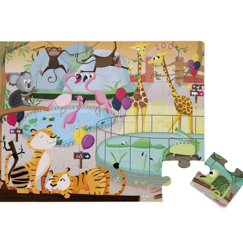 Puzzle tactile Une journée au zoo (20 pièces) Puzzle