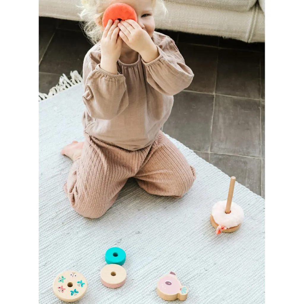 Discount Pyramide à empiler Anaïs le flamant rose Jouet À Empiler