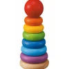 New Pyramide en bois anneaux à empiler Jouet À Empiler