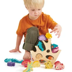 Récif de corail en bois à empiler Jouet À Empiler