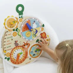 Roue du temps en bois Apprentissage Du Temps Et Quotidien