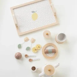 Hot Service à thé citron en bois Dînette Et Aliments Factices