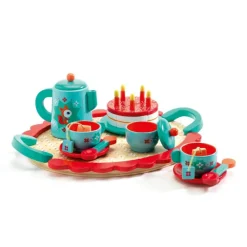 Clearance Service à thé en bois Le goûter de Renard Dînette Et Aliments Factices