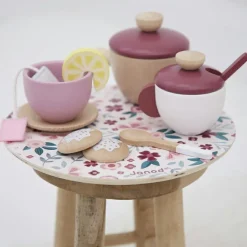 Clearance Service à thé en bois Twist Dînette Et Aliments Factices