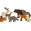 Best Set 8 animaux en bois forêt Figurines De Jeu