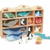 Clearance Set animaux en bois Marin Figurines De Jeu