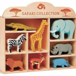 New Set animaux en bois Safari Figurines De Jeu