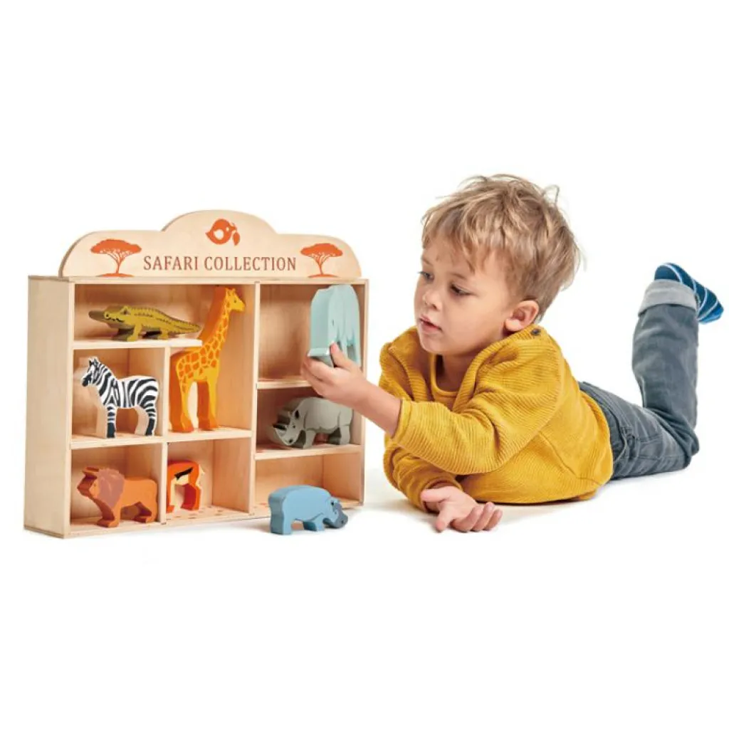 New Set animaux en bois Safari Figurines De Jeu