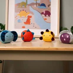 Discount Set de 4 balles doudous Les Doodballs Les Amis Dinos Balle Souple