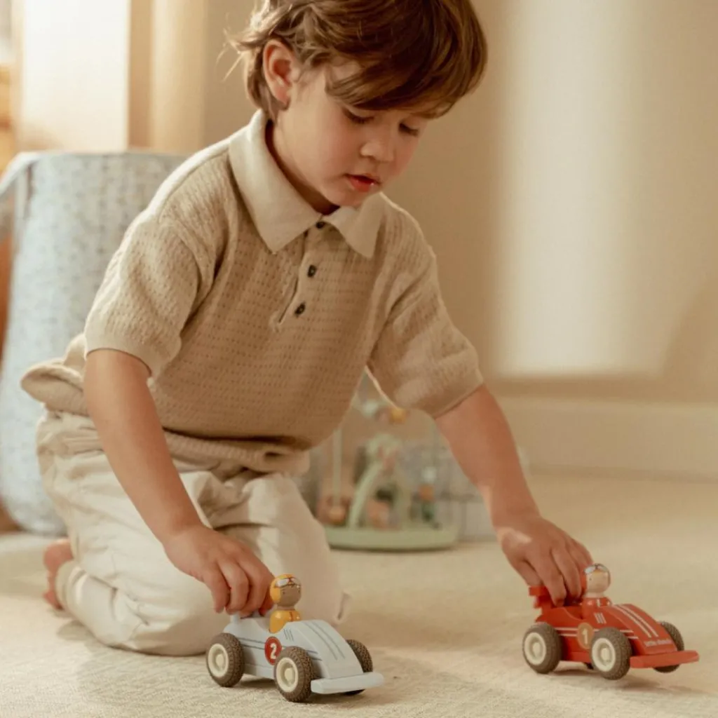 New Set de 2 voitures de course en bois Petites Voitures, Véhicules Et Circuits