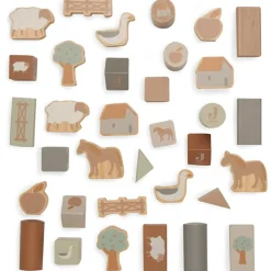 Hot Set de cubes en bois Farm (34 pièces) Jouet À Empiler