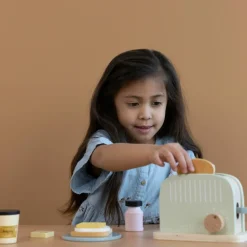 New Set de grille-pain en bois FSC Dînette Et Aliments Factices