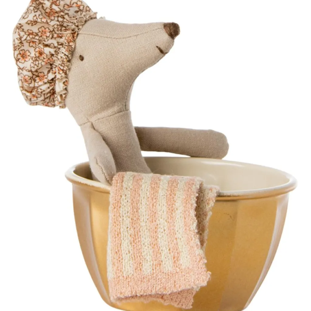 New Souris dans sa baignoire Grande sœur Figurines De Jeu