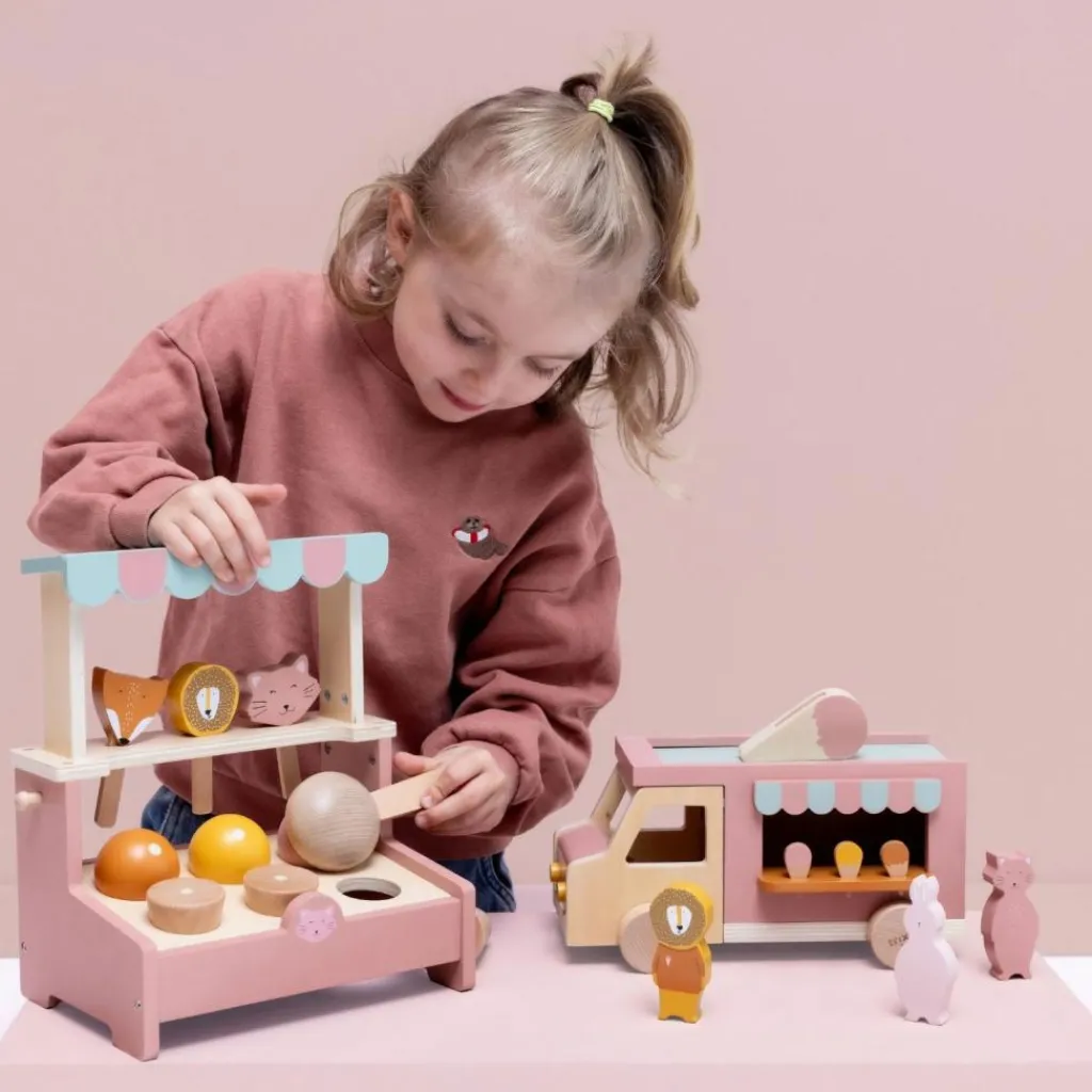 Hot Stand de glaces en bois Marchand