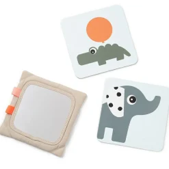 New Support avec cartes de motifs contrastés Deer friends Sable Livre Bébé En Tissu