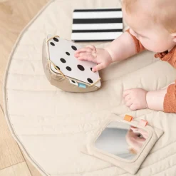 New Support avec cartes de motifs contrastés Deer friends Sable Livre Bébé En Tissu