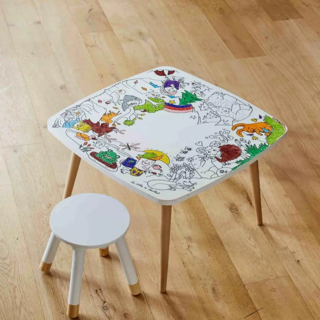 Hot Table à colorier Coloritable modèle La Forêt Dessin Et Peinture