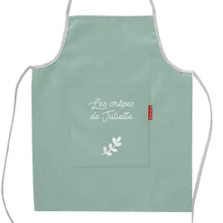 Clearance Tablier enfant en lin Vert amande (personnalisable) Enfant Tablier Enfant