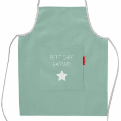 Clearance Tablier enfant en lin Vert amande (personnalisable) Enfant Tablier Enfant