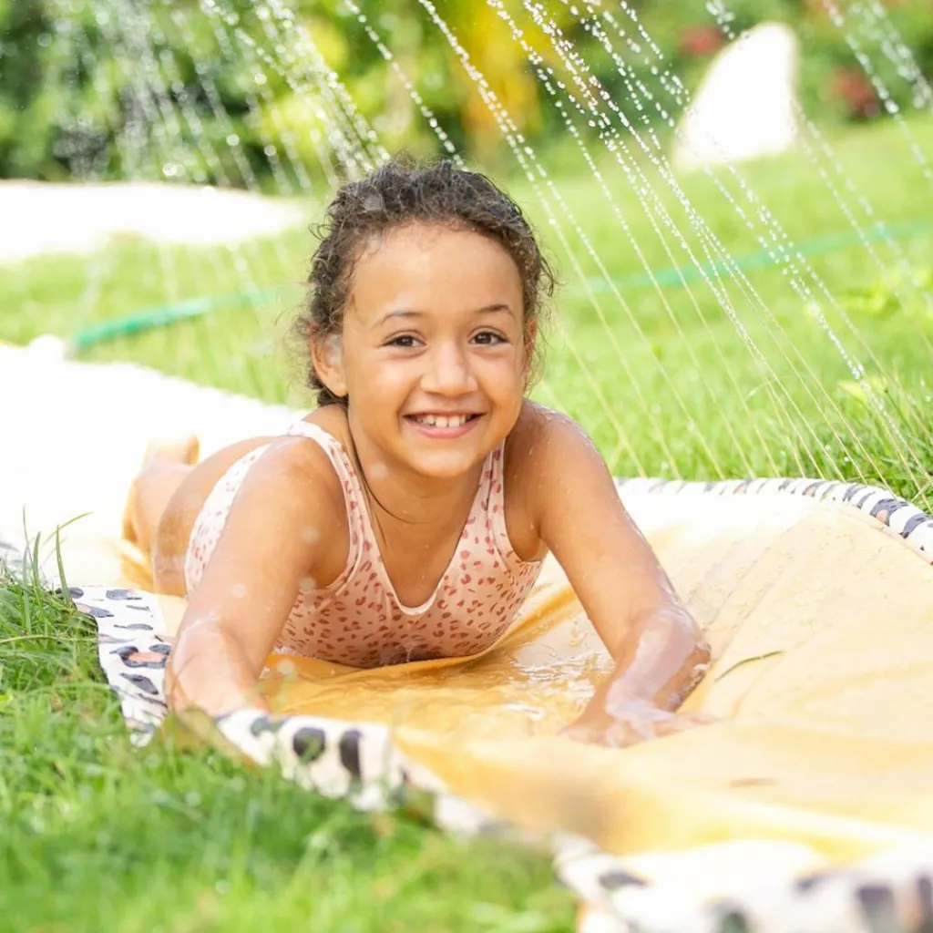 Online Tapis de glisse eau arroseur Léopard beige Enfant Piscine Enfant