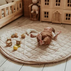 Outlet Tapis de jeu 2 en 1 Noomad Organic Soft Stripes Brown Tapis De Jeu