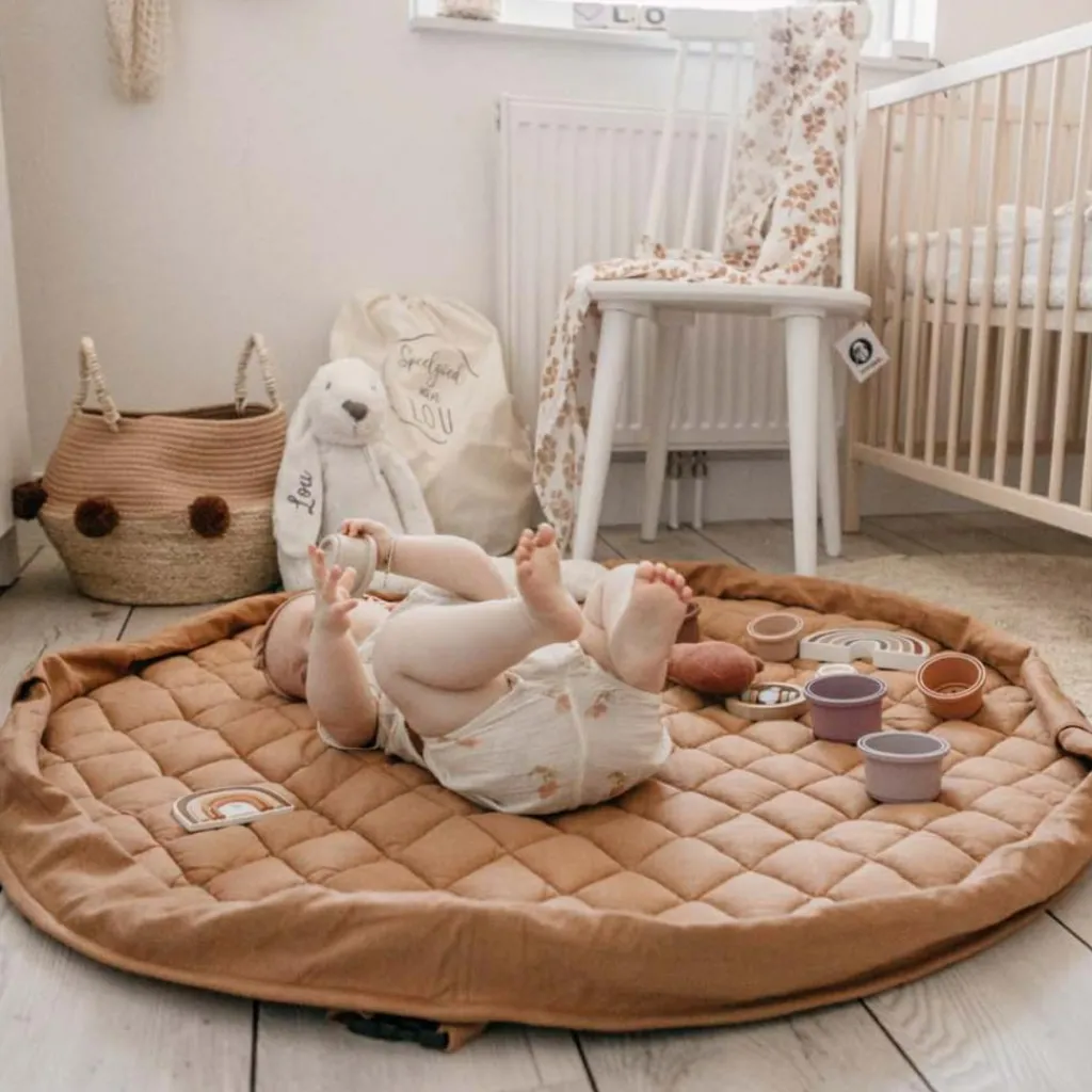 Best Tapis de jeu 2 en 1 Noomad Organic Soft Tawny Brown Tapis De Jeu