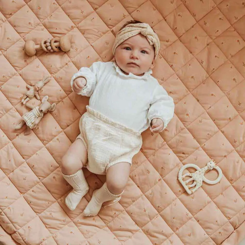 Discount Tapis de jeu 2 en 1 Noomad Organic Soft Fleuri Tapis De Jeu