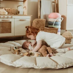 Discount Tapis de jeu 3 en 1 Organic Coco Stripes Blue Tapis De Jeu