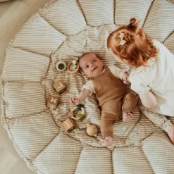 Discount Tapis de jeu 3 en 1 Organic Coco Stripes Blue Tapis De Jeu