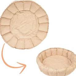 Best Tapis de jeu 3 en 1 Organic Coco Stripes Brown Tapis De Jeu