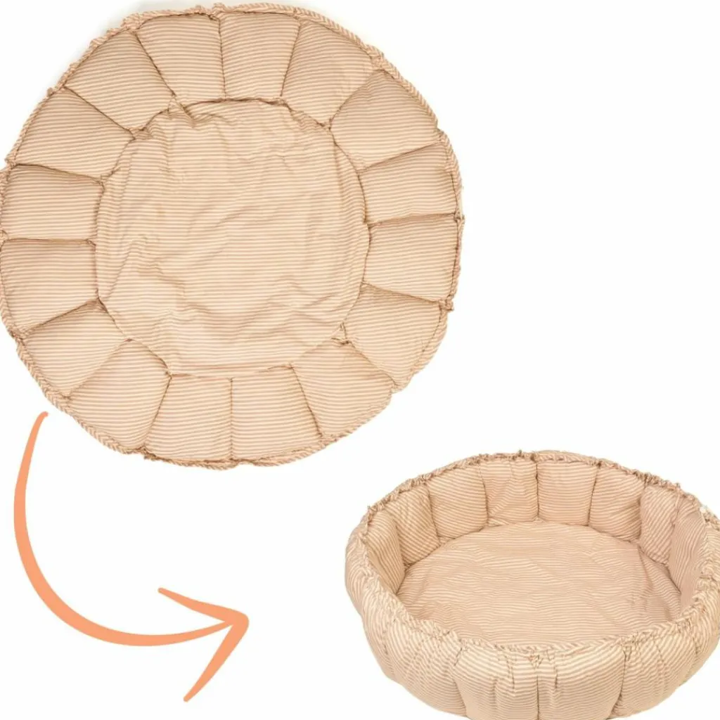 Best Tapis de jeu 3 en 1 Organic Coco Stripes Brown Tapis De Jeu