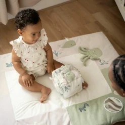 Sale Tapis de jeu Animals Laurel Green-Warm Linen (75 x 95 cm) Tapis D'Éveil