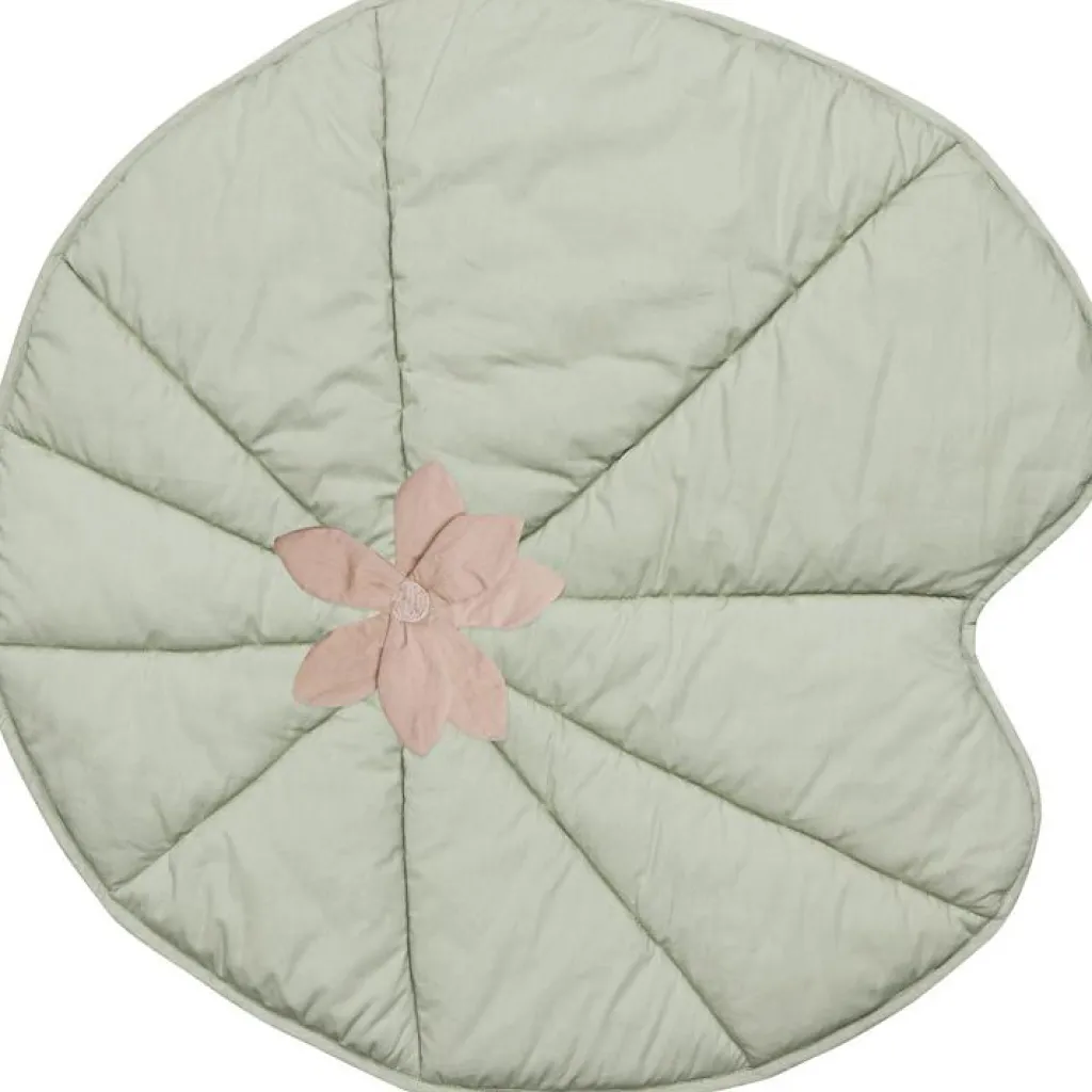 Tapis de jeu en coton bio Nénuphar Olive (95 cm) Tapis De Jeu