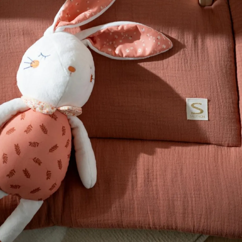 New Tapis de jeu en gaze de coton Terracotta (100 x 100 cm) Tapis De Jeu