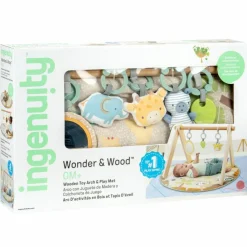 New Tapis d'éveil avec arche en bois Tanner Tapis D'Éveil