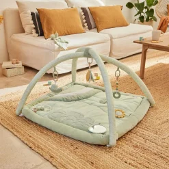 Online Tapis d'éveil ouatiné soft boa avec arche de jeux vert Tapis D'Éveil