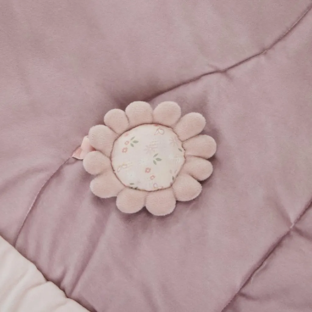 Tapis d'éveil ouatiné soft boa avec arche de jeux rose Tapis D'Éveil