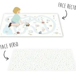 Sale Tapis puzzle 3 en 1 Tiloo Village (120 x 180 cm) Tapis De Jeu