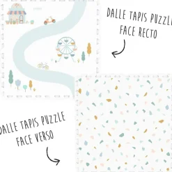 Sale Tapis puzzle 3 en 1 Tiloo Village (120 x 180 cm) Tapis De Jeu