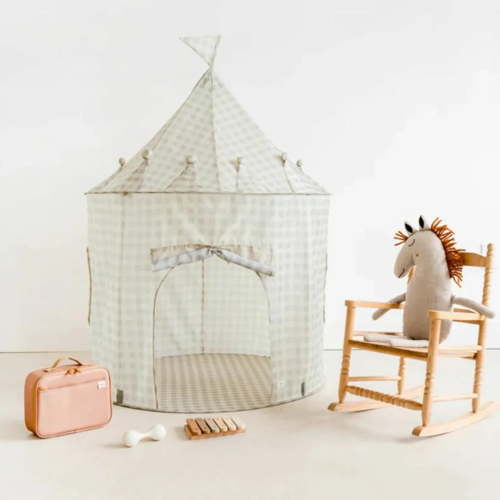 Outlet Tente de jeu en tissu recyclé Vichi Beige Tente De Jeu