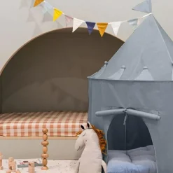 Sale Tente en tissu recyclé Uni bleue Tente De Jeu