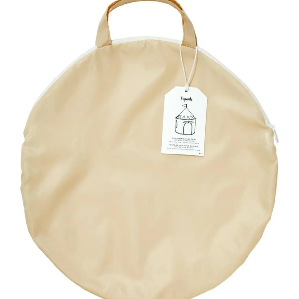 Online Tente en tissu recyclé Uni crème Tente De Jeu