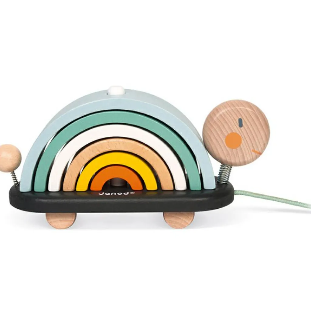 Tortue arc-en-ciel empilable à rouler Sweet Cocoon Jouet À Empiler