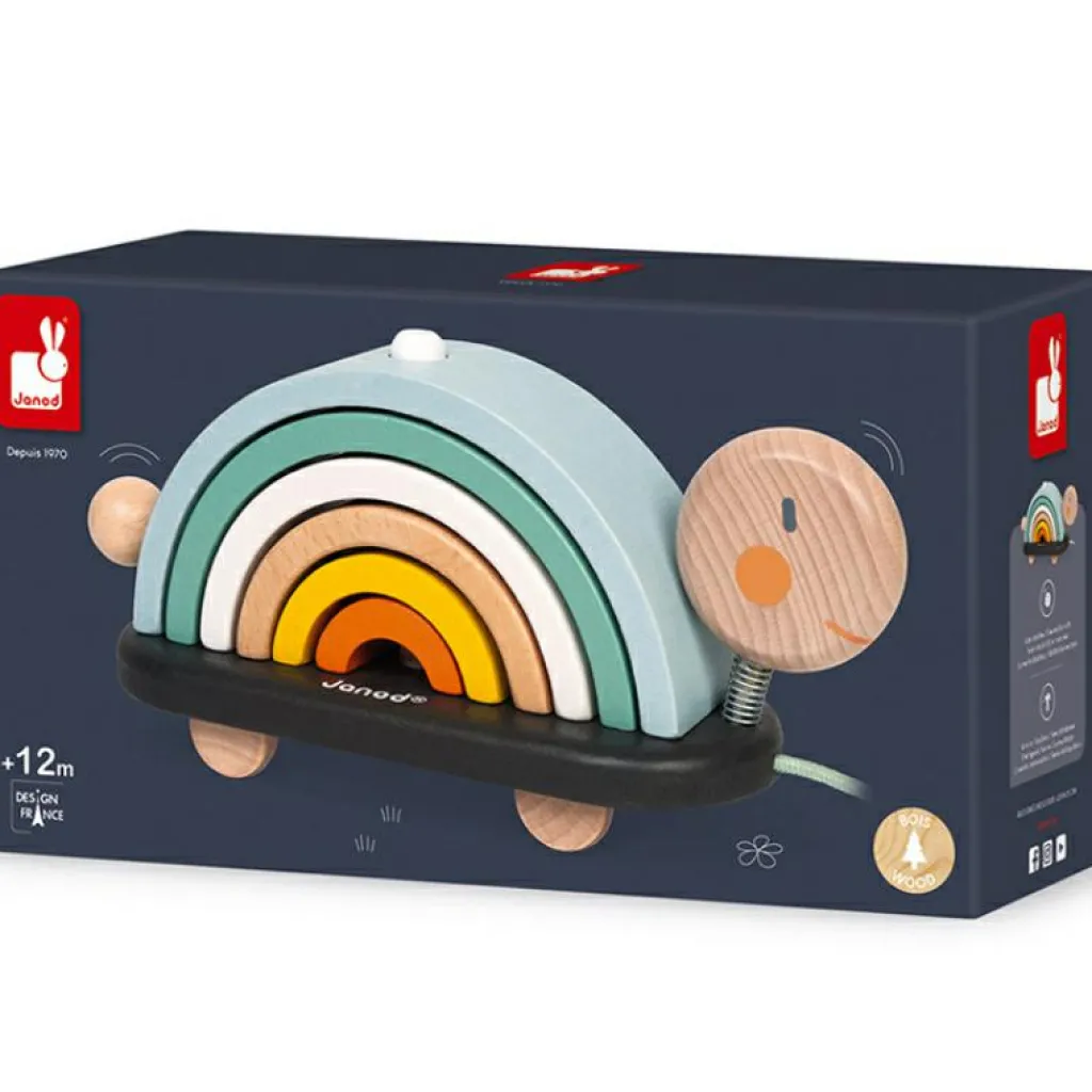 Tortue arc-en-ciel empilable à rouler Sweet Cocoon Jouet À Empiler