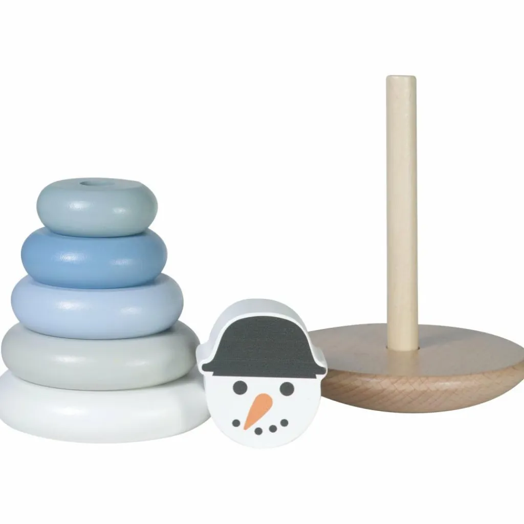 Discount Tour à empiler en bois Bonhomme de neige Jouet À Empiler