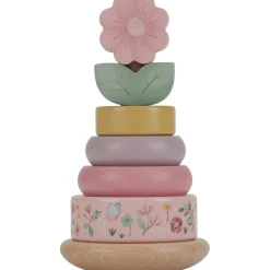 Hot Tour d'anneaux à empiler en bois FSC Fairy Garden Jouet À Empiler