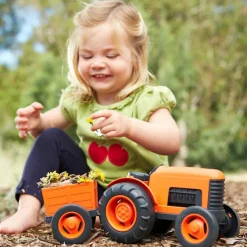 Discount Tracteur orange et gris Petites Voitures, Véhicules Et Circuits